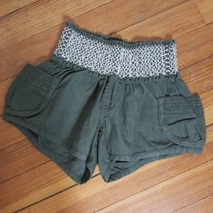 Khaki Cargo Short Shorts